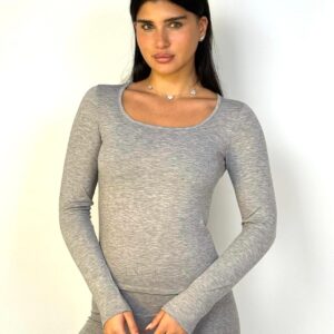 דגם 1210-1: חולצת ביצה סרט דק שרוול ארוך