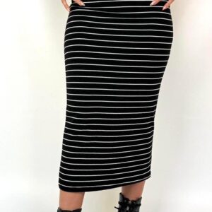 דגם 4140: חצאית שליץ  פסים ש/ל במידות