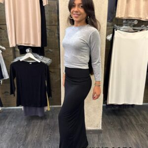 דגם 9072: חצאית צינור מקסי ניאון במידות