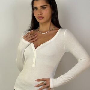 דגם 9135: חולצת ריב וי כפתורים